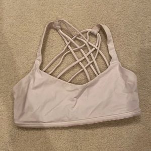 White free to be wild lululemon sports bra size 4